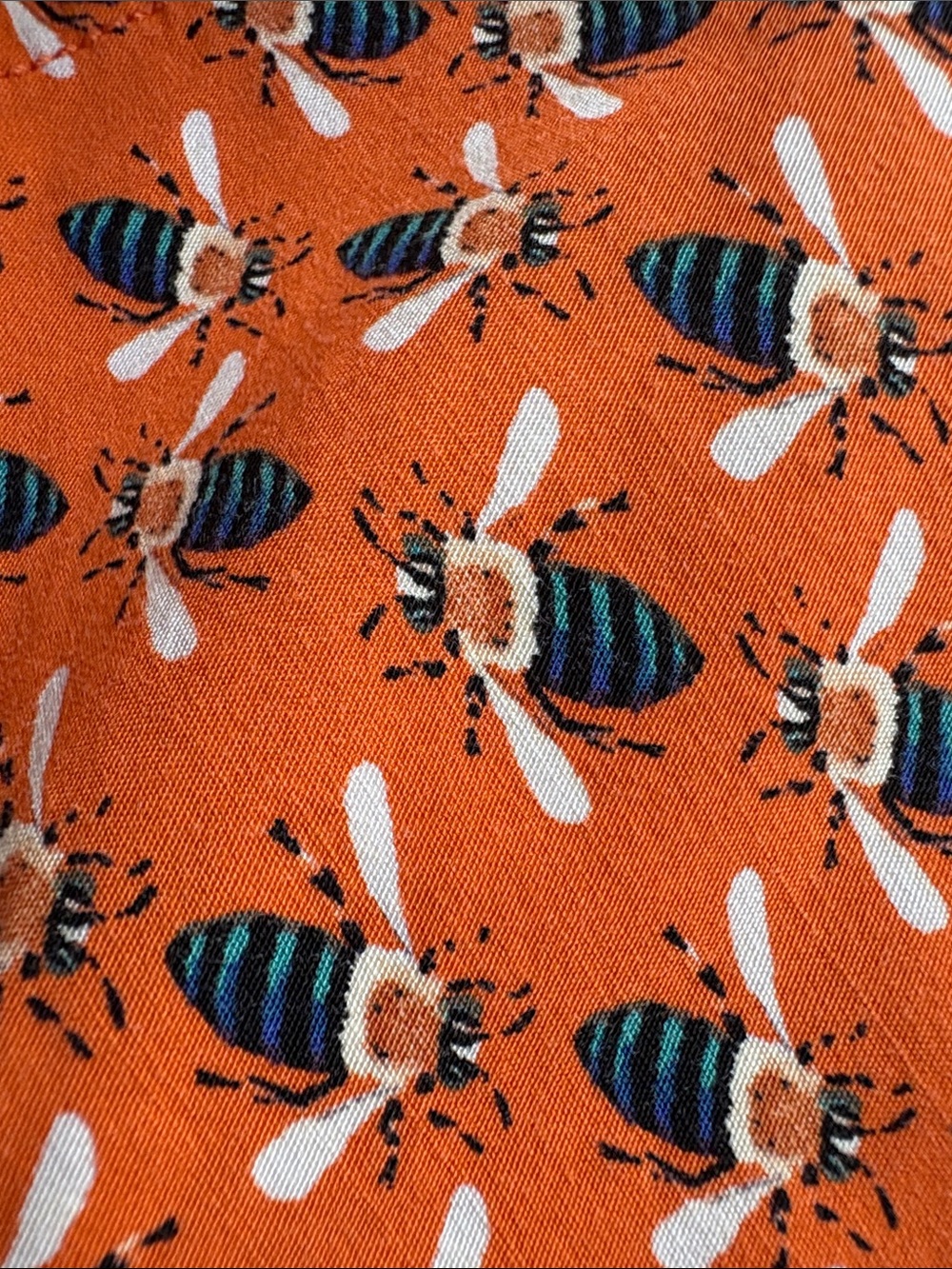 Maeve Orange Bee PrintWide-Leg Cropped Pants - Picture 3 of 4